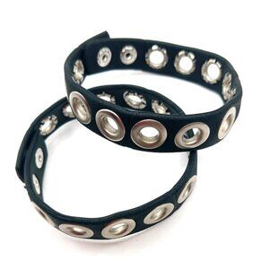 Grommet Single Row Silicone- Rubber Bracelet Bracelet New Lot Of TWO